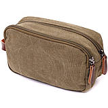 Чоловіча барсетка на два відділення з якісного текстилю Vintage 22231 Оливковий, фото 2