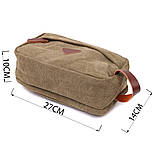 Чоловіча барсетка на два відділення з якісного текстилю Vintage 22231 Оливковий, фото 3