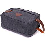 Стильна барсетка для чоловіків на два відділення з якісного текстилю Vintage 22233 Чорний, фото 5