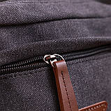 Стильна барсетка для чоловіків на два відділення з якісного текстилю Vintage 22233 Чорний, фото 10