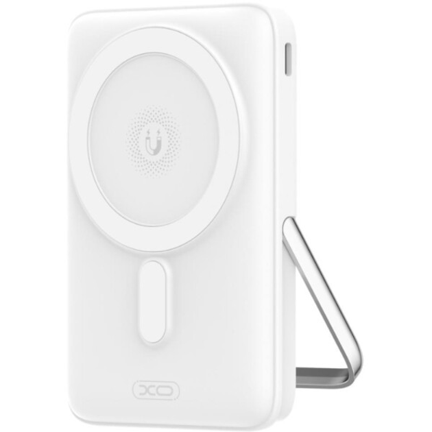 Power Bank XO PR233 PD30W Magnetic wireless 15W Type-C with U-shaped holder 10000mAh Білий