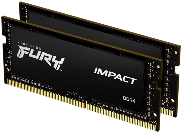 Оперативна пам'ять Kingston Fury 64GB (2x32GB) DDR4 3200MHz Impact Black SO-DIMM (KF432S20IBK2/64), фото 1