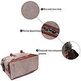 Дорожня сумка текстильна Vintage 20169 Сіра, фото 5