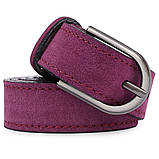 Чудовий замшевий жіночий ремінь Vintage 20801 Фіолетовий, фото 7