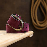 Чудовий замшевий жіночий ремінь Vintage 20801 Фіолетовий, фото 10