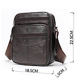 Мессенджер чоловічий шкіряний 20346 Vintage Коричневий, фото 3