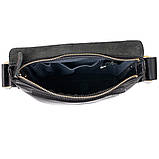 Сумка месенджер в гладкій шкірі GRANDE PELLE 11333 Чорна, фото 6