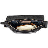 Сумка месенджер в гладкій шкірі GRANDE PELLE 11333 Чорна, фото 8