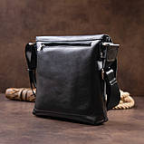 Сумка месенджер в гладкій шкірі GRANDE PELLE 11333 Чорна, фото 10