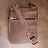 Сумка чоловіча планшет на два відділення шкіряна SHVIGEL 11285 Коричнева, фото 8
