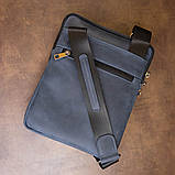 Сумка чоловіча планшет на два відділення вінтажна шкіряна SHVIGEL 11284 Синя, фото 9