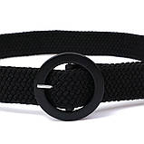 Жіночий текстильний ремінь Vintage 20821 Чорний, фото 2