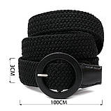 Жіночий текстильний ремінь Vintage 20821 Чорний, фото 3