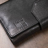 Шкіряне глянсове портмоне GRANDE PELLE 11471 Чорний, фото 9
