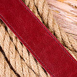 Оригінальний яскравий ремінь із натуральної шкіри Grande Pelle 21458 Бордовий, фото 7