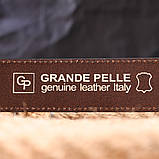 Стильний чоловічий ремінь із натуральної шкіри Grande Pelle 21462 Коричневий, фото 7
