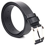 Ремінь для чоловіків з натуральної шкіри Grande Pelle 21466 Чорний, фото 3