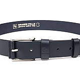 Ідеальний ремінь для чоловіків із натуральної шкіри Grande Pelle 21470 Синій, фото 3