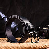 Ідеальний ремінь для чоловіків із натуральної шкіри Grande Pelle 21470 Синій, фото 6