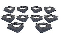 Набір квадратних перфорованих форм 10 шт. (d=8 см, h=2 см)