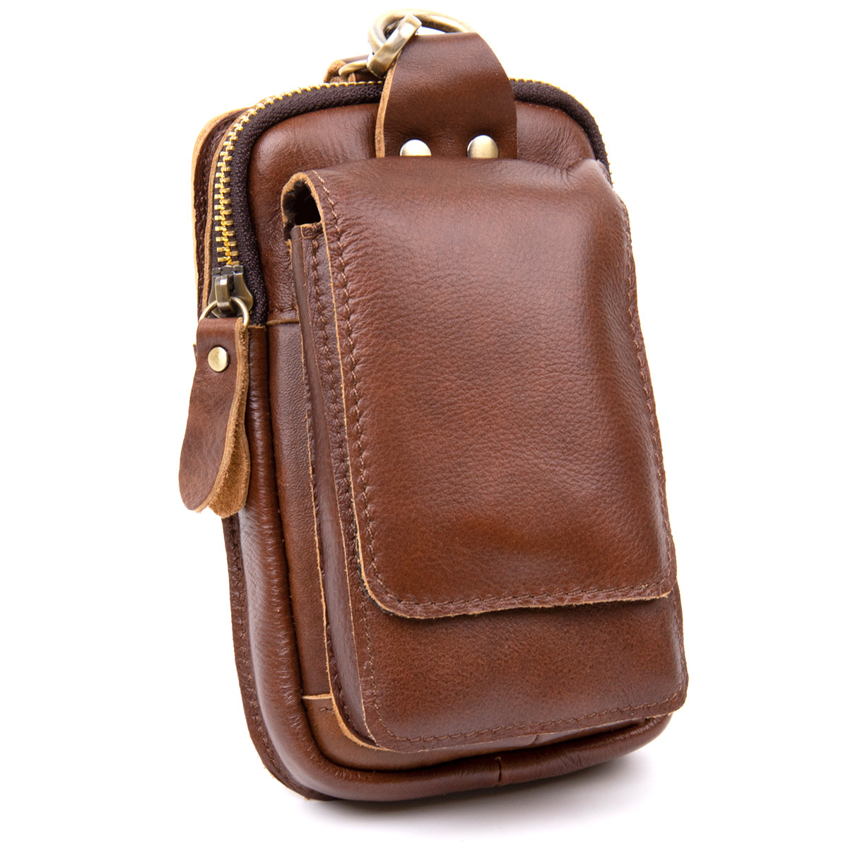 Барсетка поясна чоловіча Vintage 20417 Коричнева, фото 1