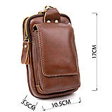 Барсетка поясна чоловіча Vintage 20417 Коричнева, фото 4