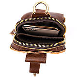 Барсетка поясна чоловіча Vintage 20417 Коричнева, фото 3