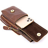Барсетка поясна чоловіча Vintage 20417 Коричнева, фото 6