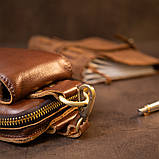 Барсетка поясна чоловіча Vintage 20417 Коричнева, фото 9
