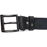 Чоловічий джинсовий ремінь з механічною пряжкою з натуральної шкіри BOND 22070 Чорний, фото 3