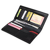 Оригінальне шкіряне портмоне унісекс GRANDE PELLE 11513 Чорний, фото 4