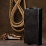 Оригінальне шкіряне портмоне унісекс GRANDE PELLE 11513 Чорний, фото 8