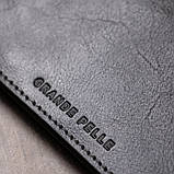 Оригінальне шкіряне портмоне унісекс GRANDE PELLE 11513 Чорний, фото 9