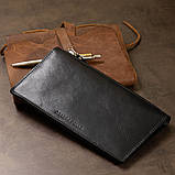 Оригінальне шкіряне портмоне унісекс GRANDE PELLE 11513 Чорний, фото 10