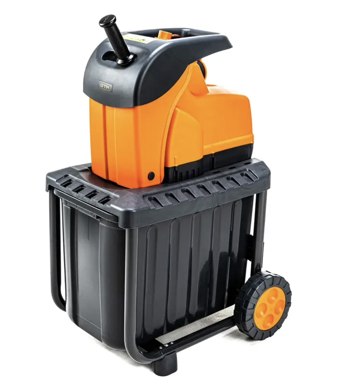 Якісний cадовий подрібнювач GTM DS2800/45, ножовий механізм (DS2800/45) : 2800 Вт, діаметр гілки 45 мм, ніж, контейнер 60 л