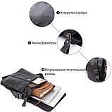 Сумка чоловіча почтальонка Vintage 20442 Чорна, фото 4