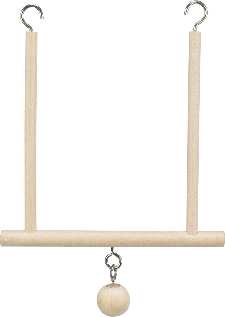 Іграшка для папуг Гойдалка з дзвоником Trixie 12*13 см (дерево), фото 1