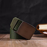 Міцний чоловічий ремінь з металевою пряжкою з текстилю 20595 Vintage Зелений, фото 9