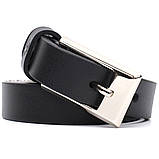 Тонкий жіночий ремінь із натуральної шкіри GRANDE PELLE 11673 Чорний, фото 7