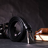 Тонкий жіночий ремінь із натуральної шкіри GRANDE PELLE 11673 Чорний, фото 8