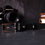 Тонкий жіночий ремінь із натуральної шкіри GRANDE PELLE 11673 Чорний, фото 9