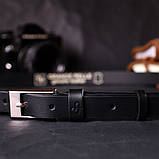 Тонкий жіночий ремінь із натуральної шкіри GRANDE PELLE 11673 Чорний, фото 10