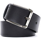 Класичний ремінь брючний для чоловіків з натуральної шкіри GRANDE PELLE 11676 Чорний, фото 7