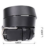 Класичний брючний пояс для чоловіків із натуральної шкіри GRANDE PELLE 11680 Чорний, фото 3