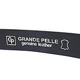 Класичний брючний пояс для чоловіків із натуральної шкіри GRANDE PELLE 11680 Чорний, фото 6