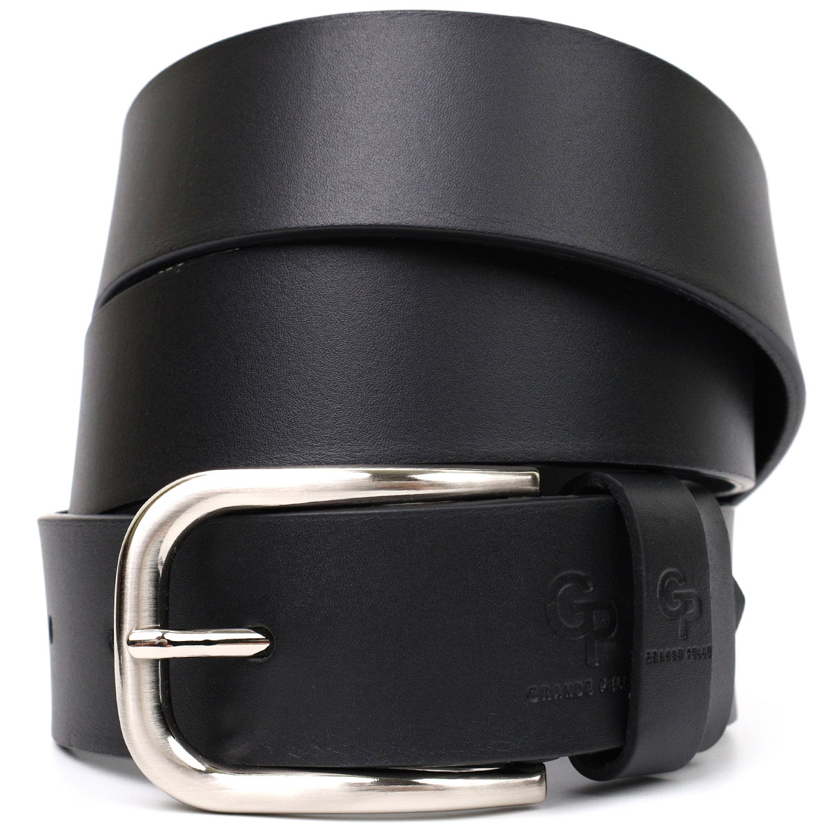 Шкіряний чоловічий ремінь під джинси GRANDE PELLE 11682 Чорний, фото 1