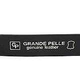 Шкіряний чоловічий ремінь під джинси GRANDE PELLE 11682 Чорний, фото 2