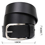 Шкіряний чоловічий ремінь під джинси GRANDE PELLE 11682 Чорний, фото 3