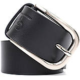 Шкіряний чоловічий ремінь під джинси GRANDE PELLE 11682 Чорний, фото 7