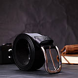 Шкіряний чоловічий ремінь під джинси GRANDE PELLE 11682 Чорний, фото 8